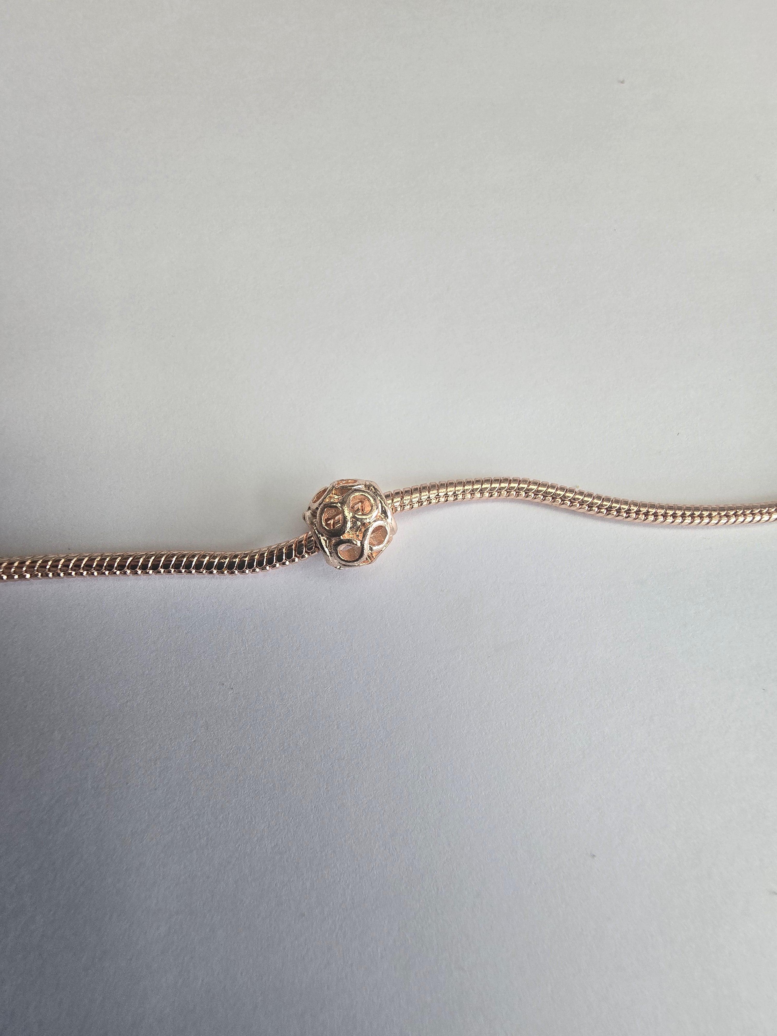 Rose Gold charm fits all charm bracelets