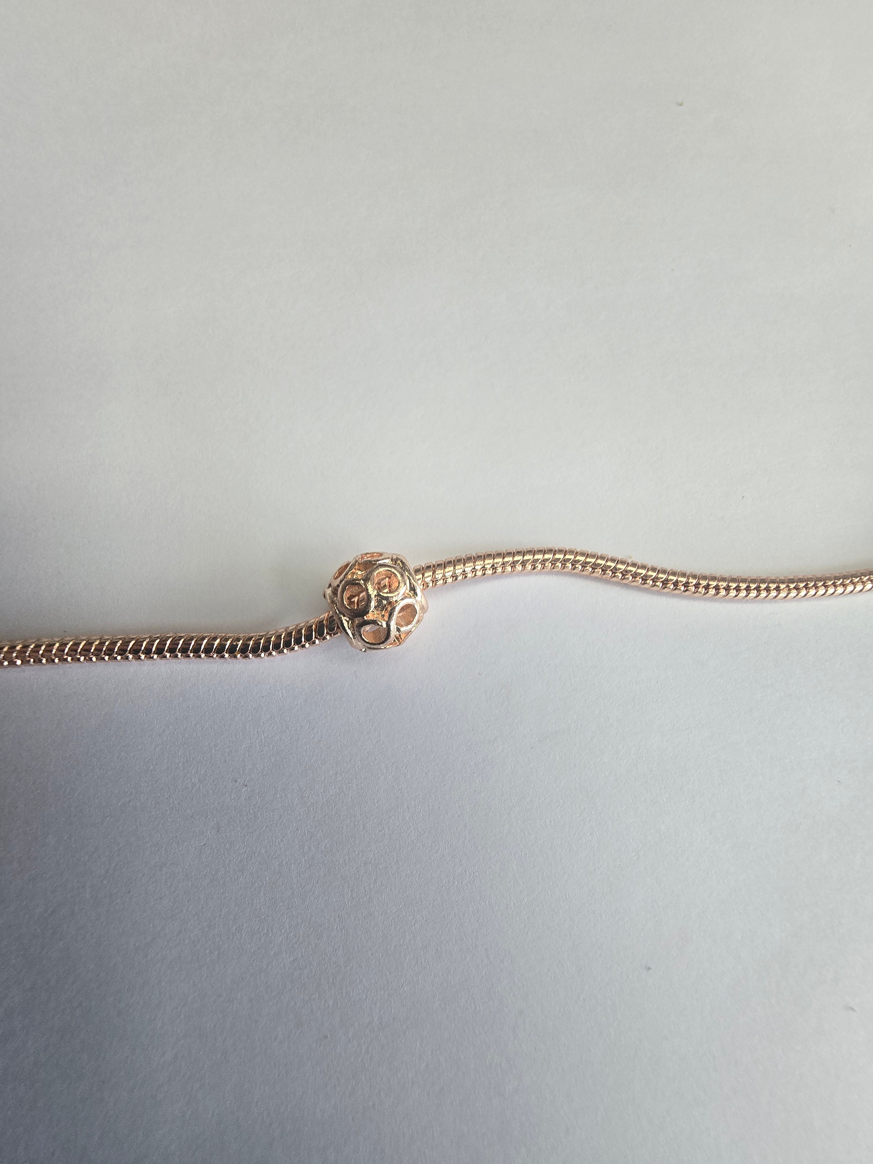 Rose Gold charm fits all charm bracelets