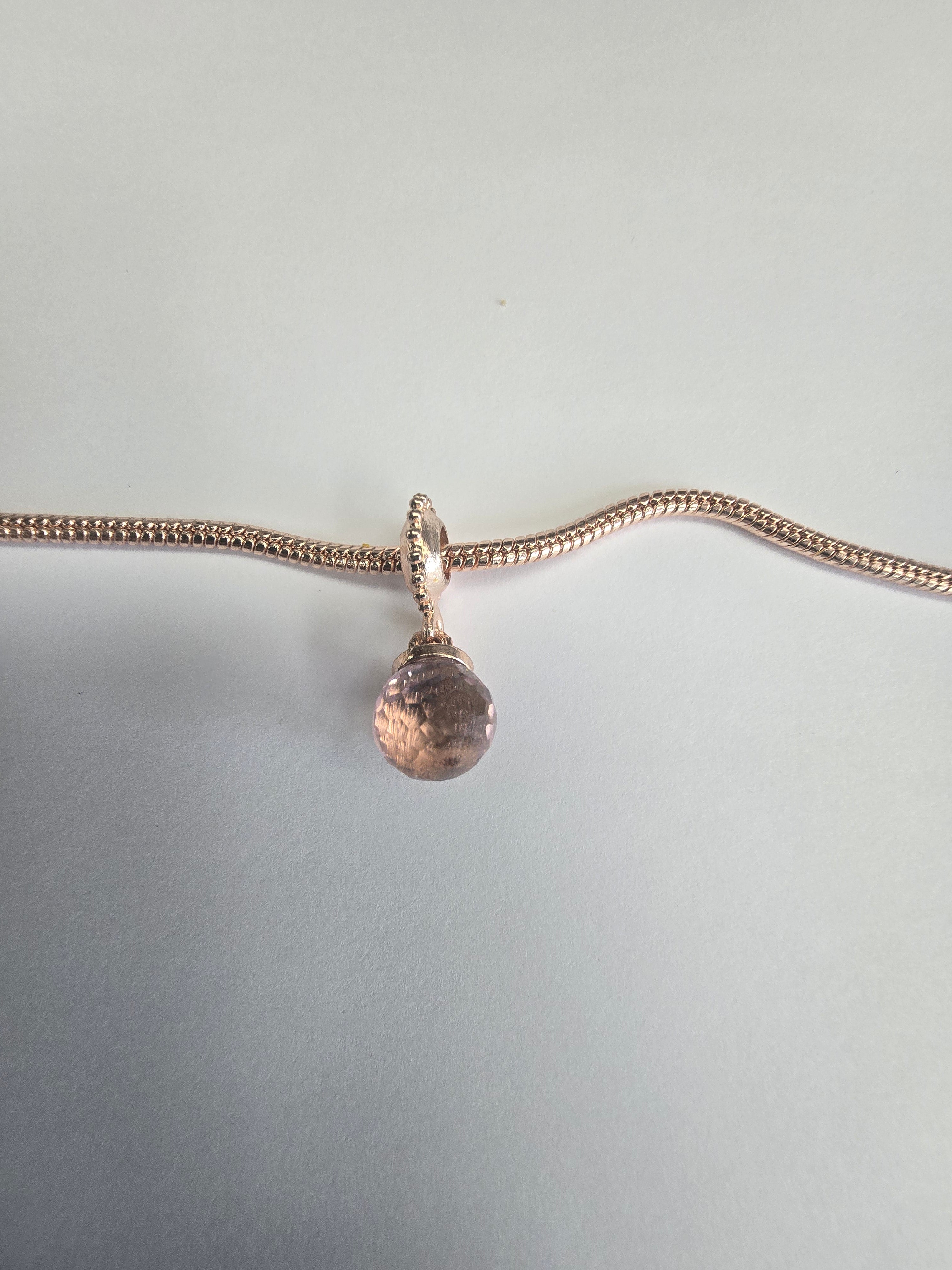 Rose Gold charm fits all charm bracelets