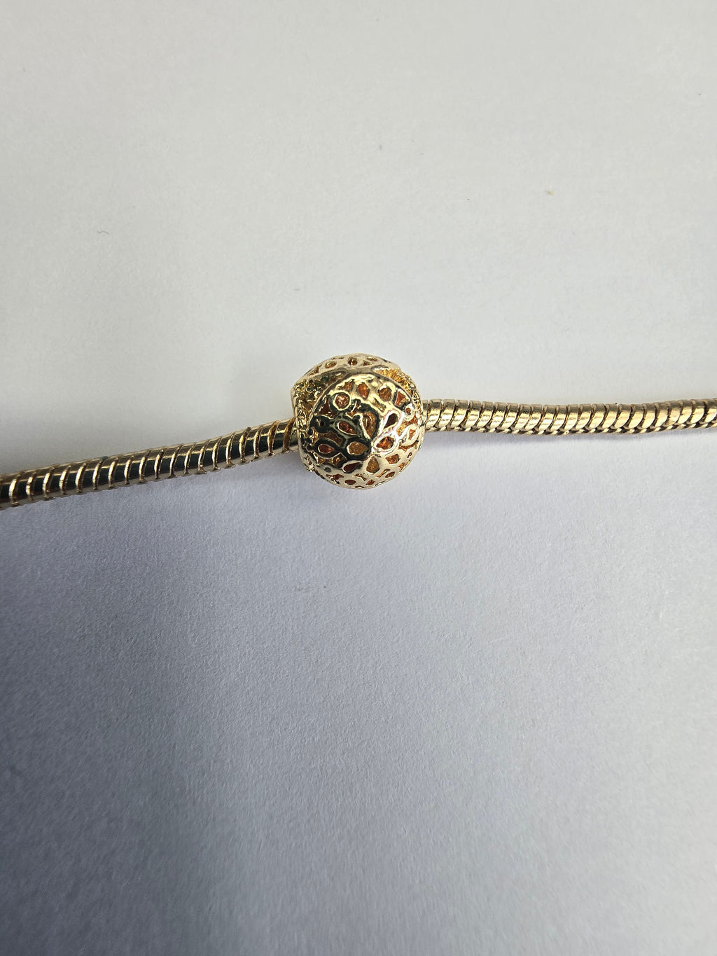 Gold charm fits all charm bracelets