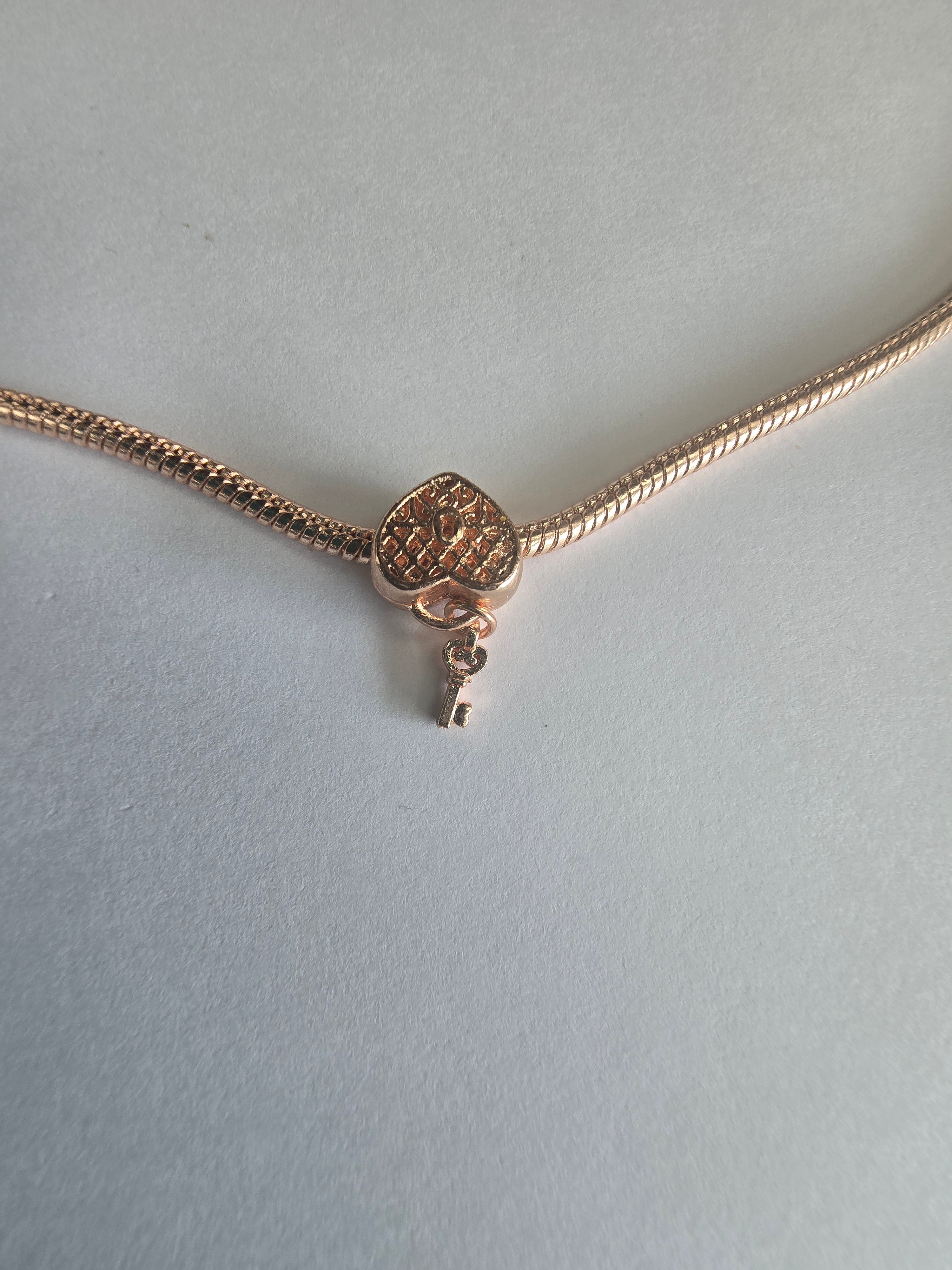 Rose Gold charm fits all charm bracelets