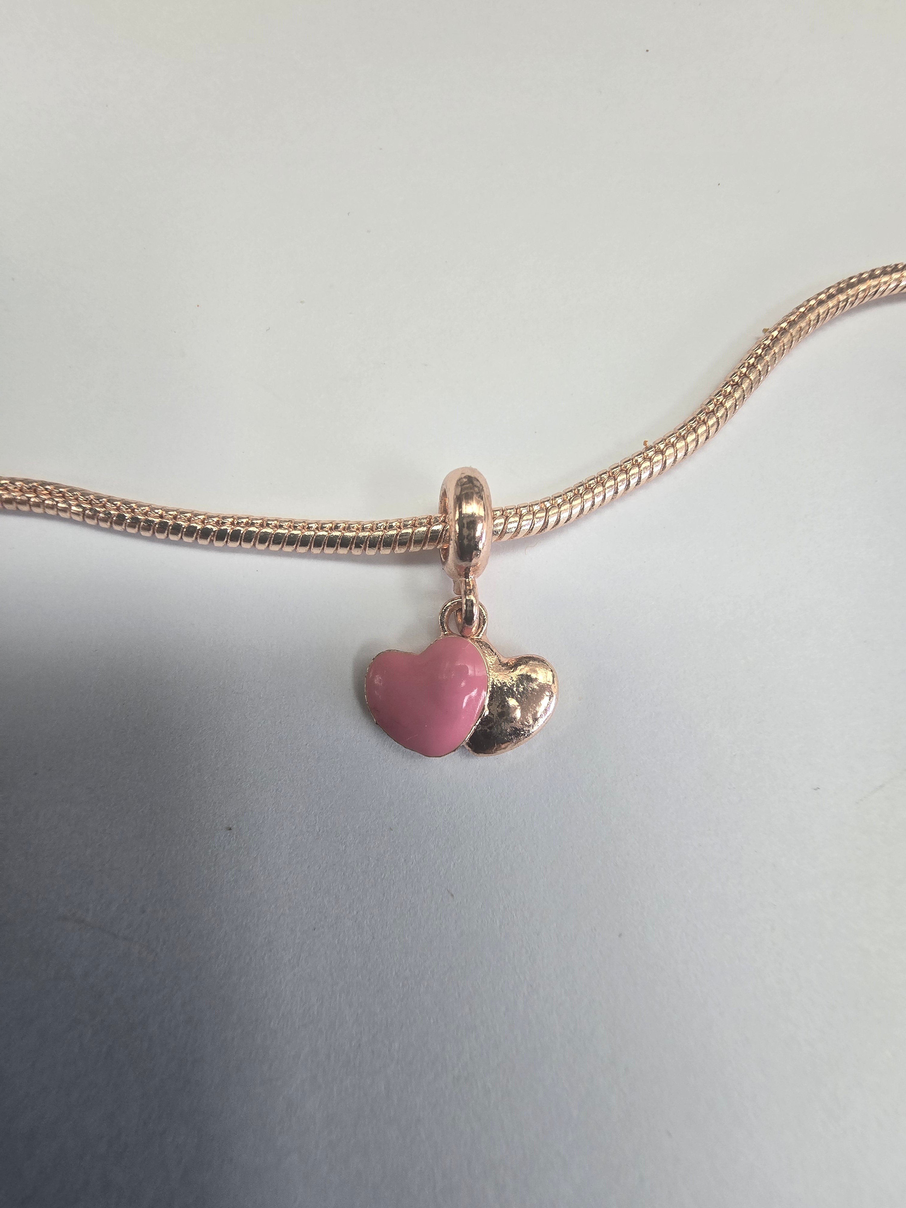 Rose Gold charm fits all charm bracelets