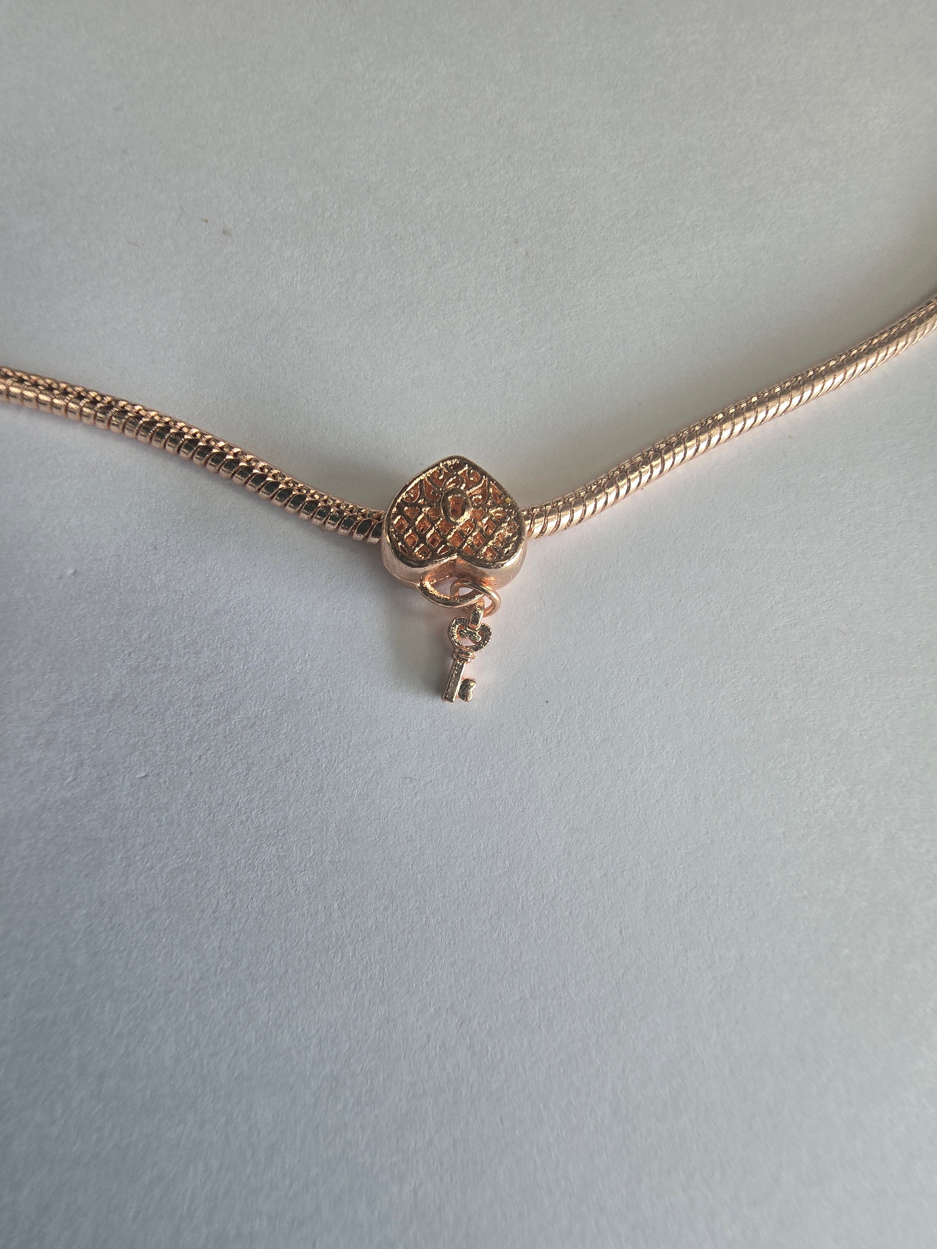 Rose Gold charm fits all charm bracelets