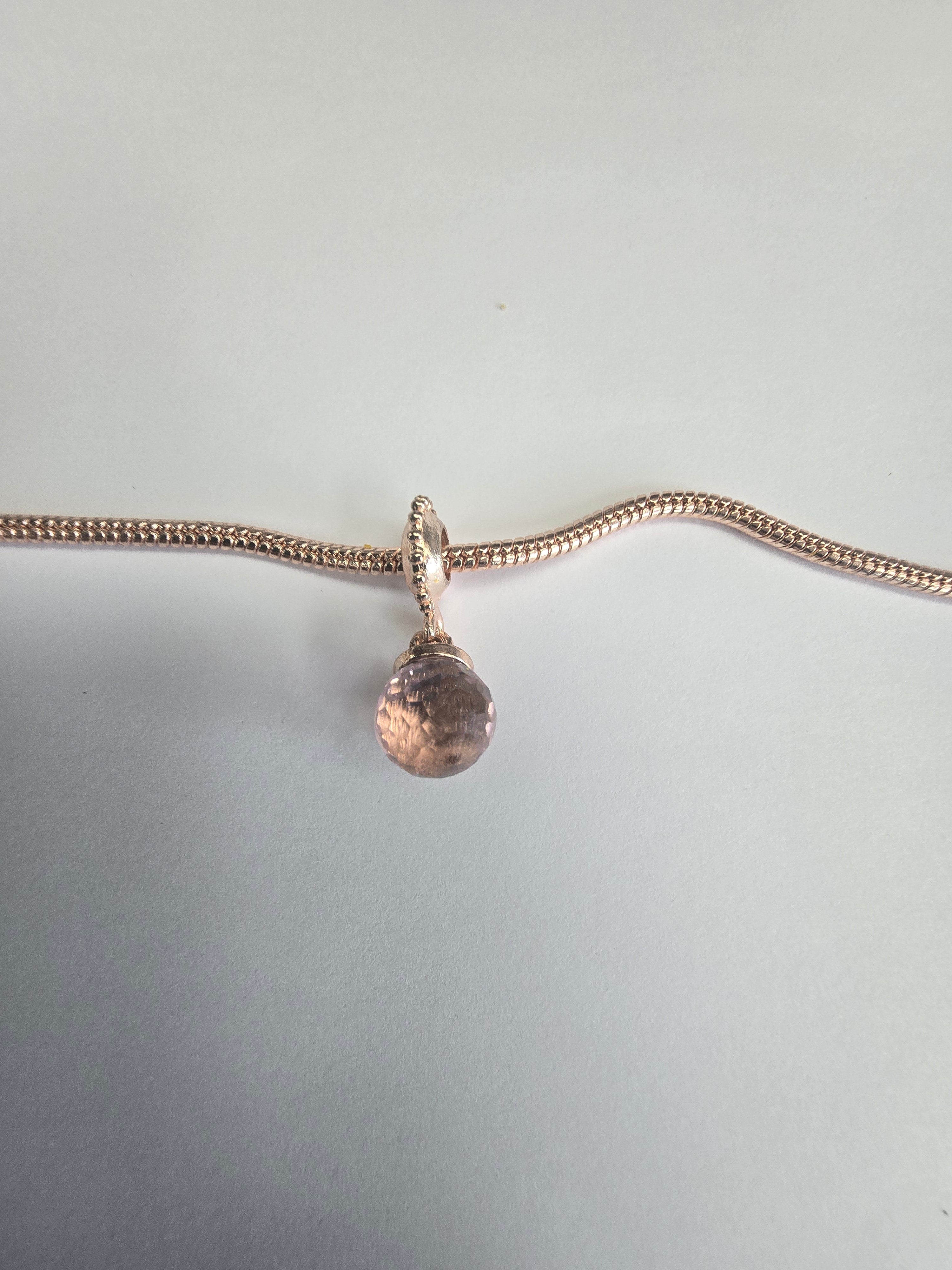 Rose Gold charm fits all charm bracelets