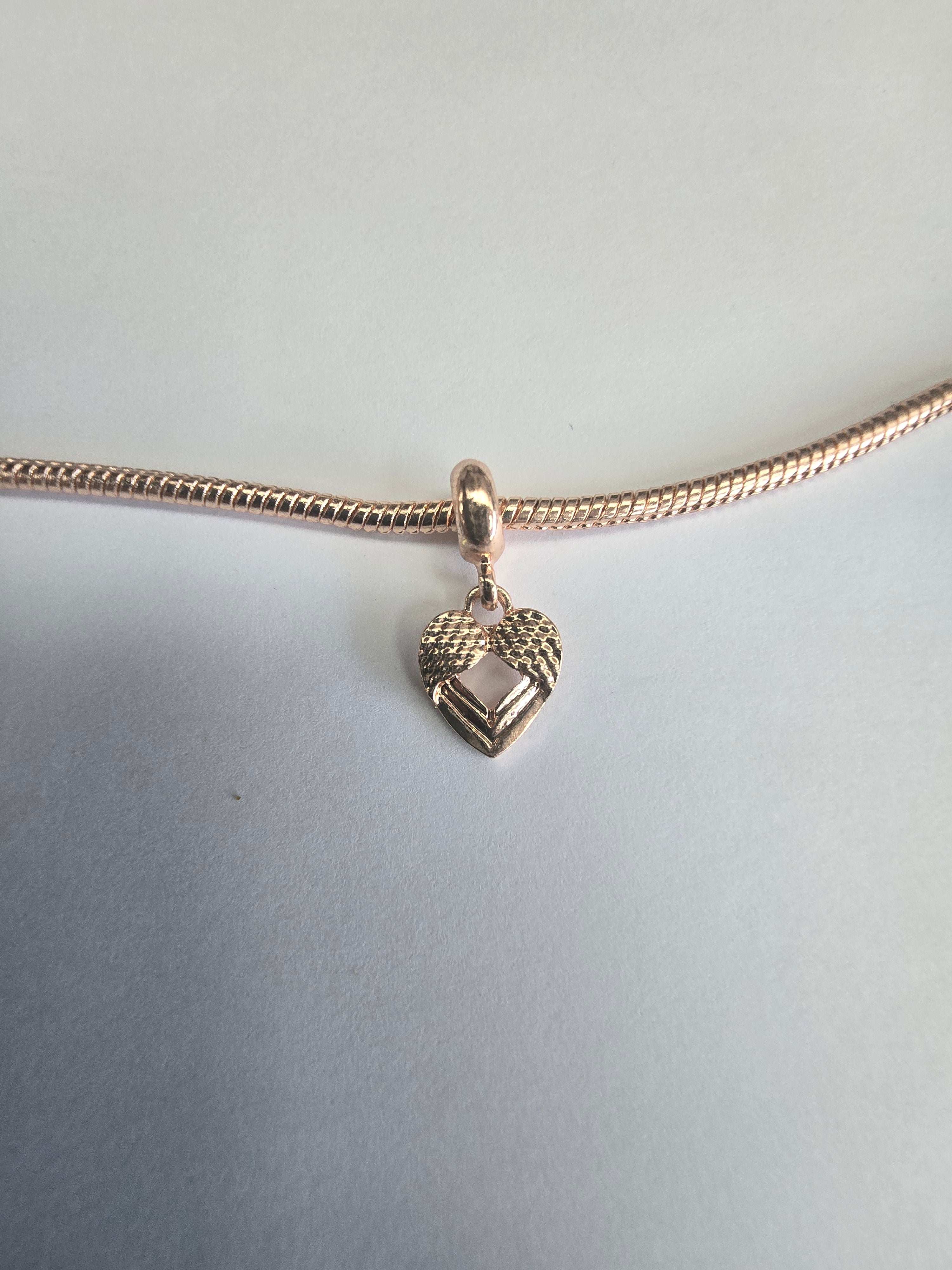 Rose Gold charm fits all charm bracelets
