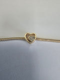 Gold charm fits all charm bracelets