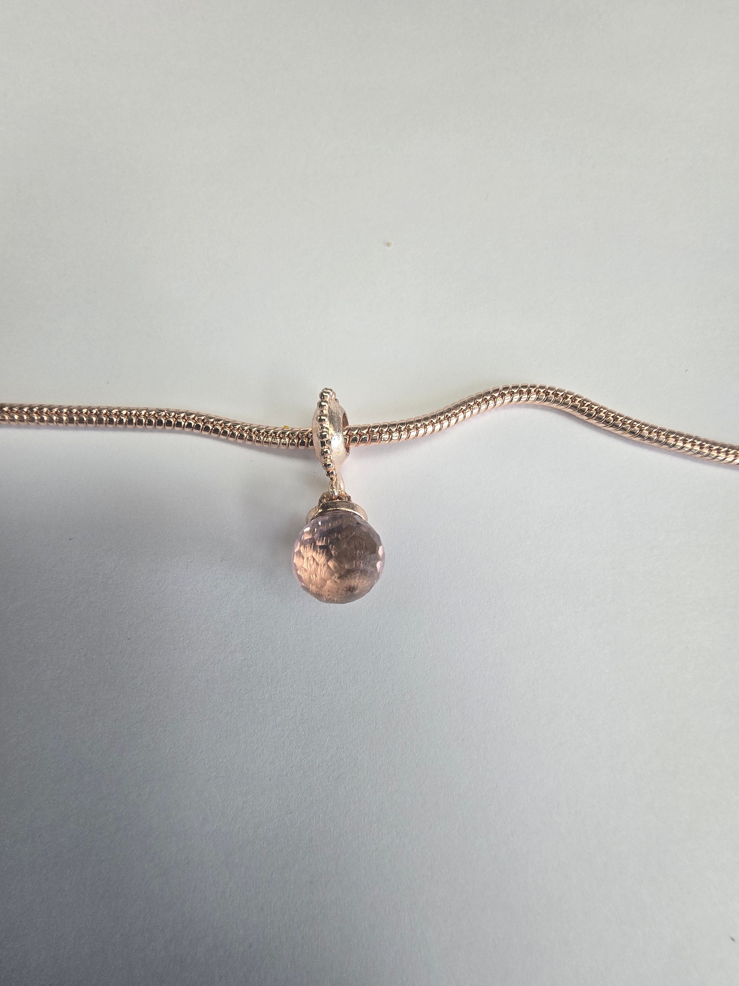 Rose Gold charm fits all charm bracelets