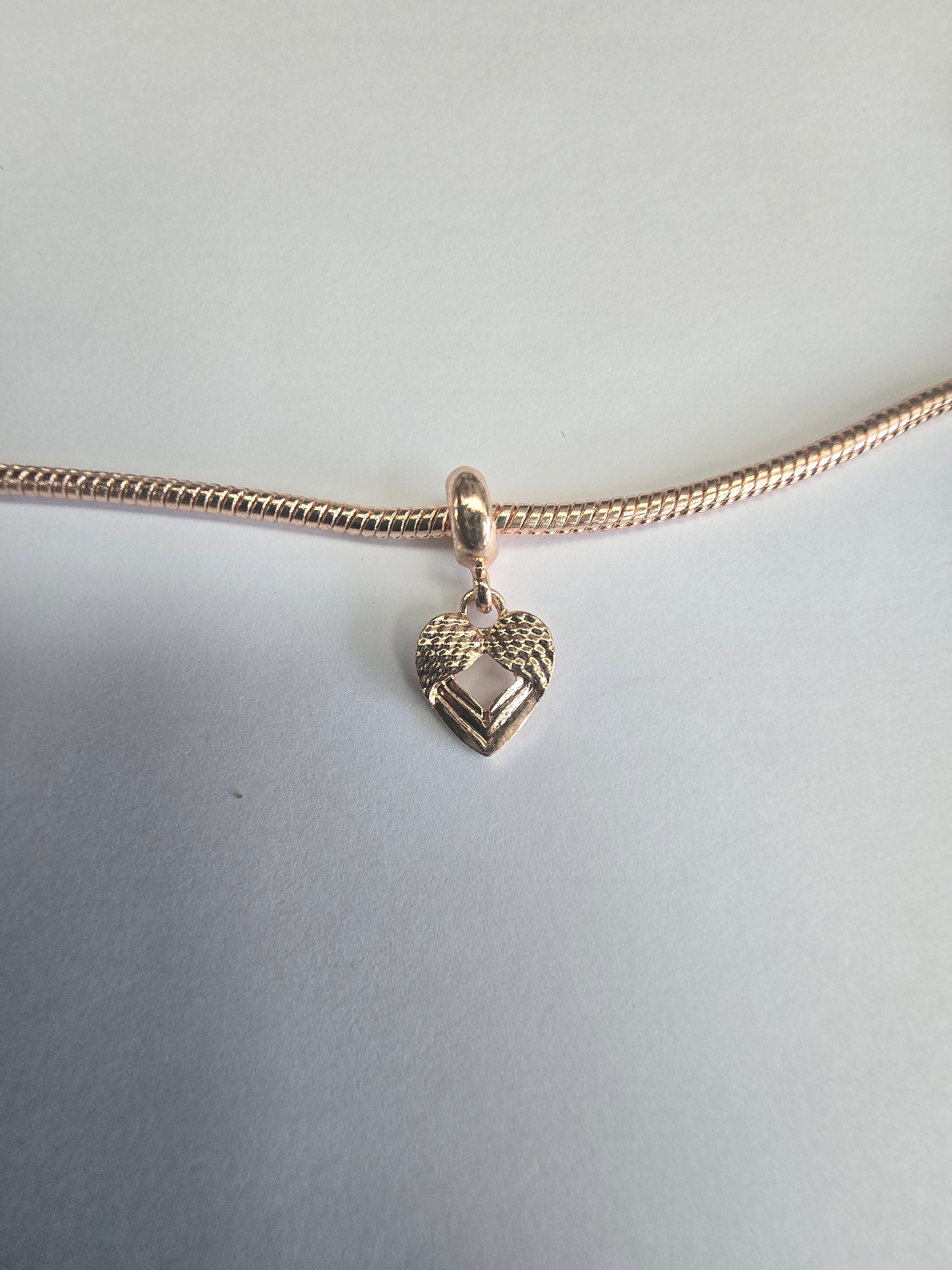 Rose Gold charm fits all charm bracelets